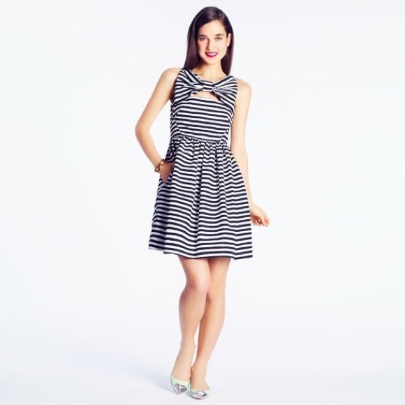 Kate Spade Striped Bow Vivian Dress - Picture 3 of 7